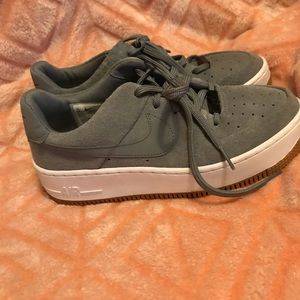 Women’s Nike Air Force 1 Gray Suede, size 7.5